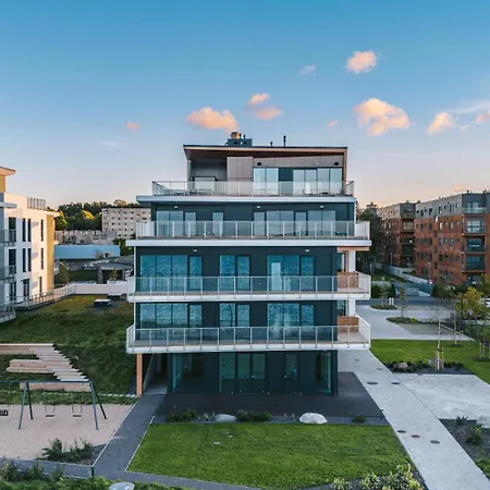 Апартаменты Waterfront Luxury With Sauna Terrace And Parking